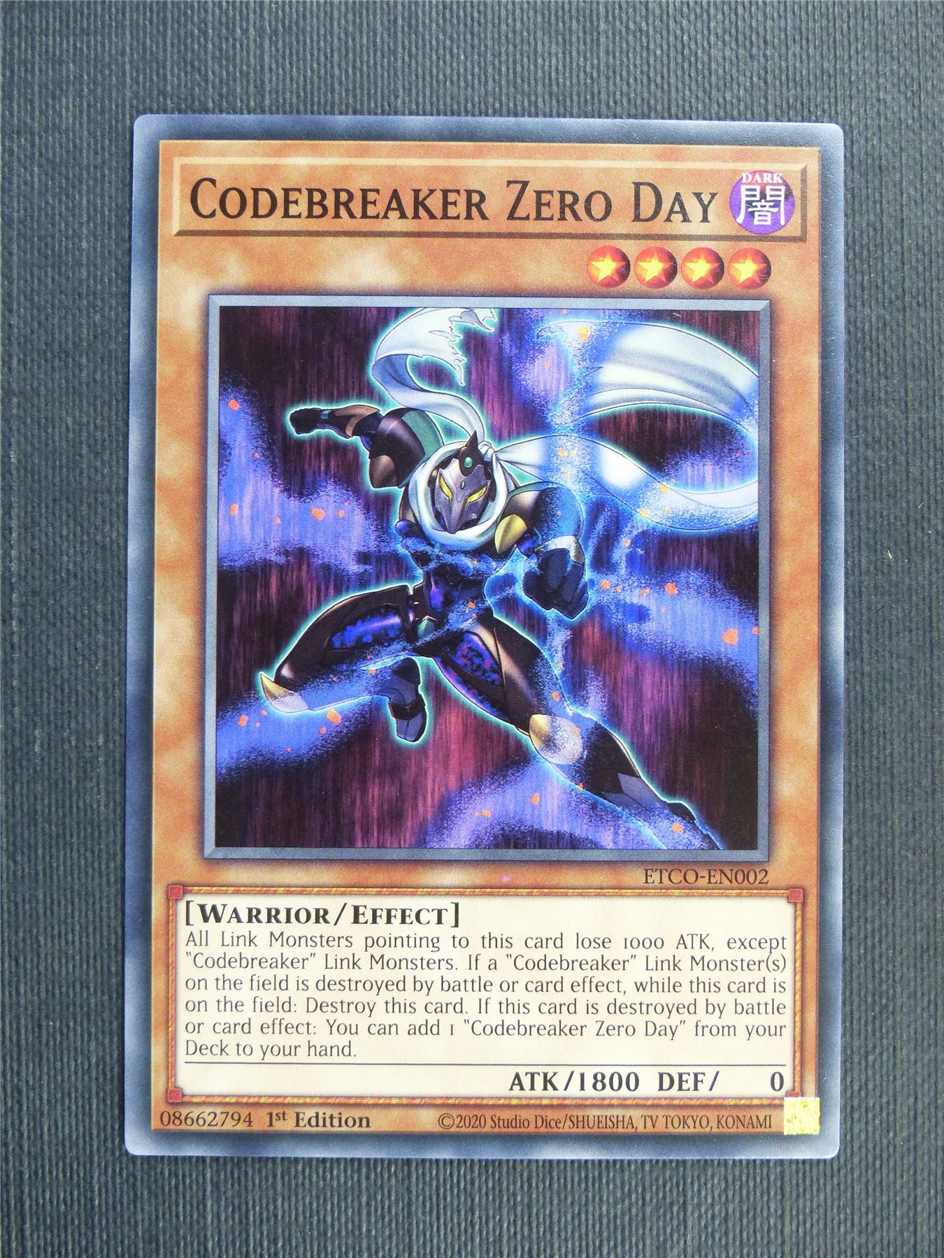 Codebreaker Zero Day - ETCO - 1st ed Yugioh Card Codebreaker Zero Day - ETCO - 1st ed Yugioh Card