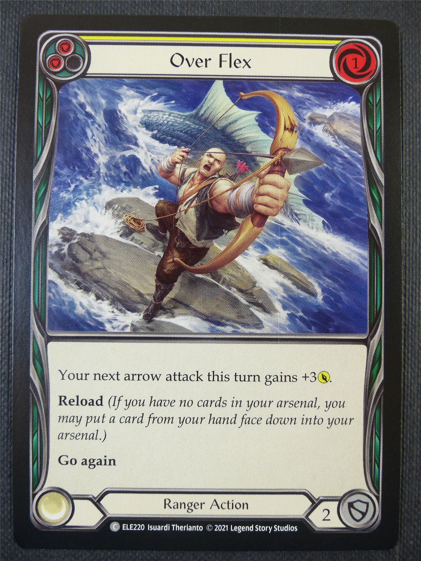 Over Flex - Yellow - Tales of Aria 1st ed - Flesh and Blood Card #62B