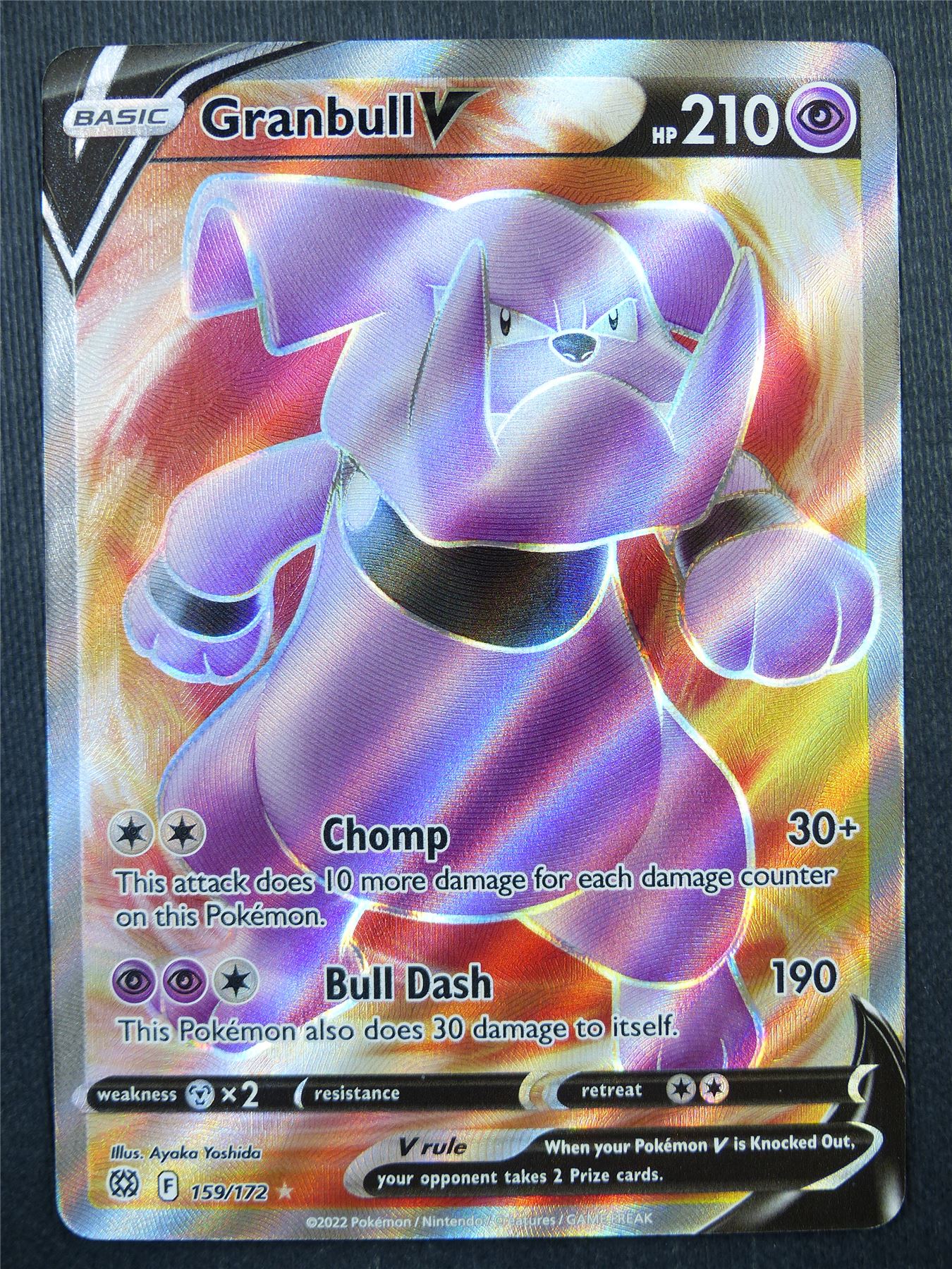 Granbull V 159/172 Textured Holo - Pokemon Cards #4UX