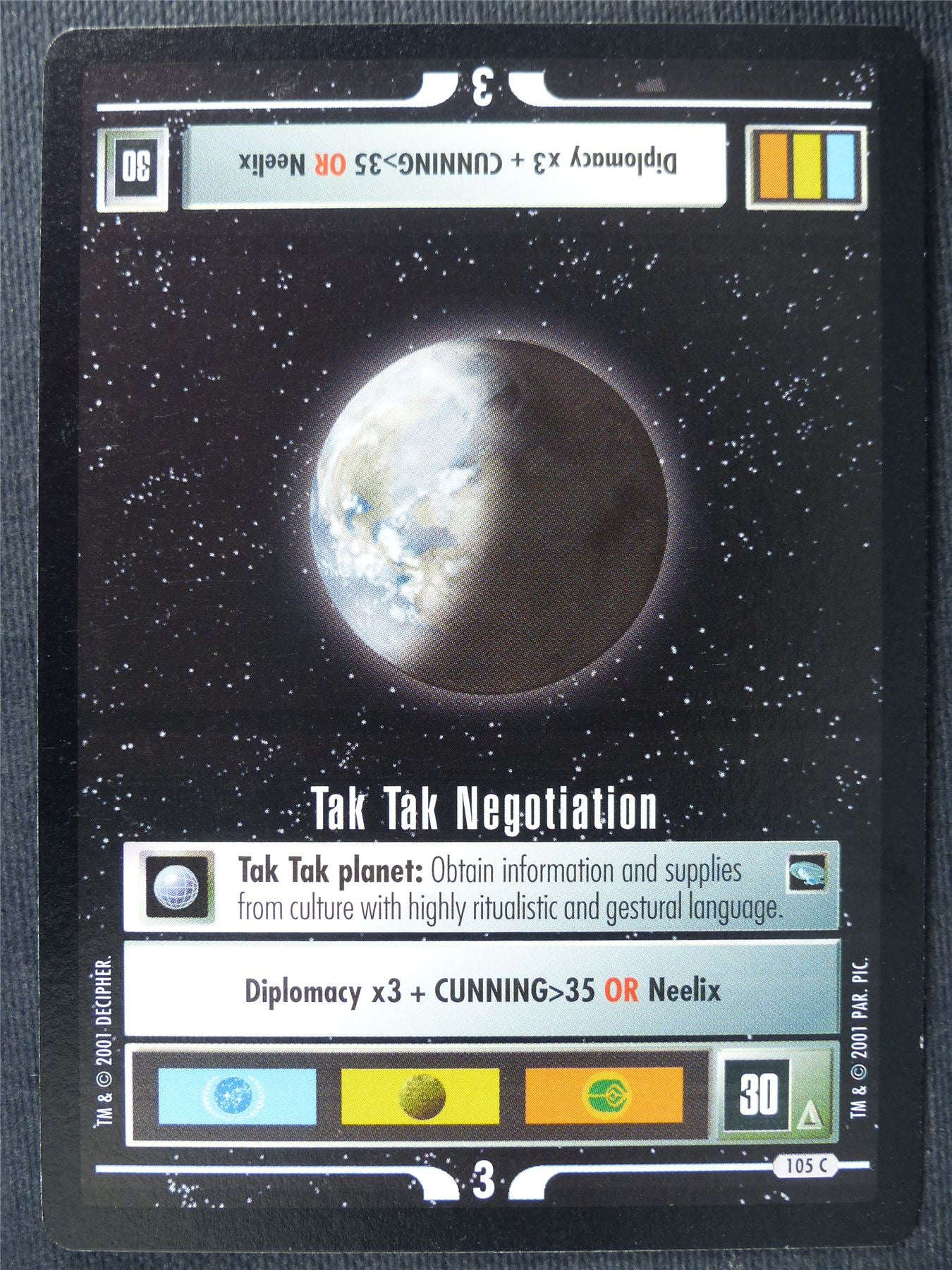 Tak Tak Negotiation - Star Trek Cards #13B