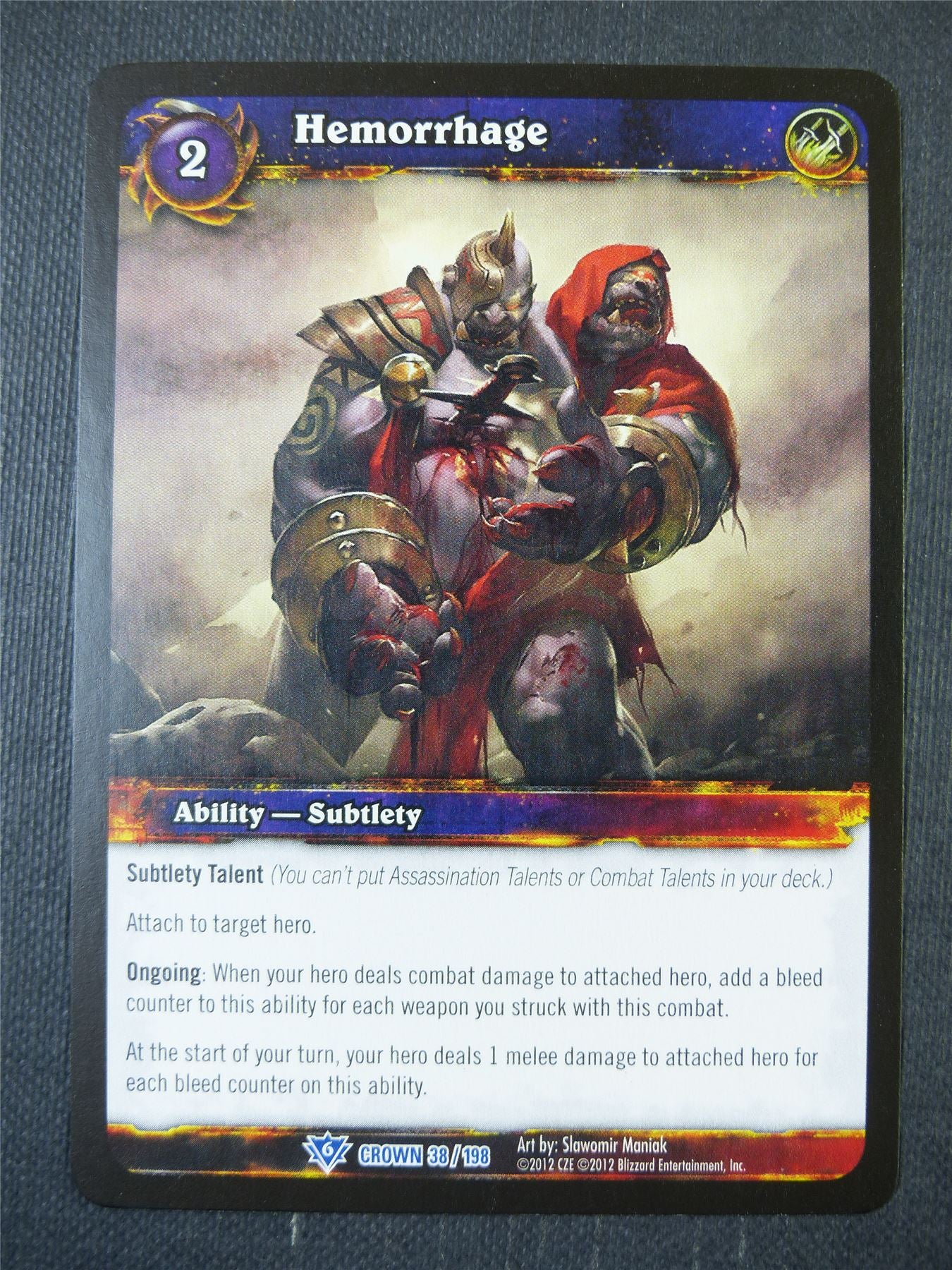 Hemorrhage 38/198 - WoW Card #14S