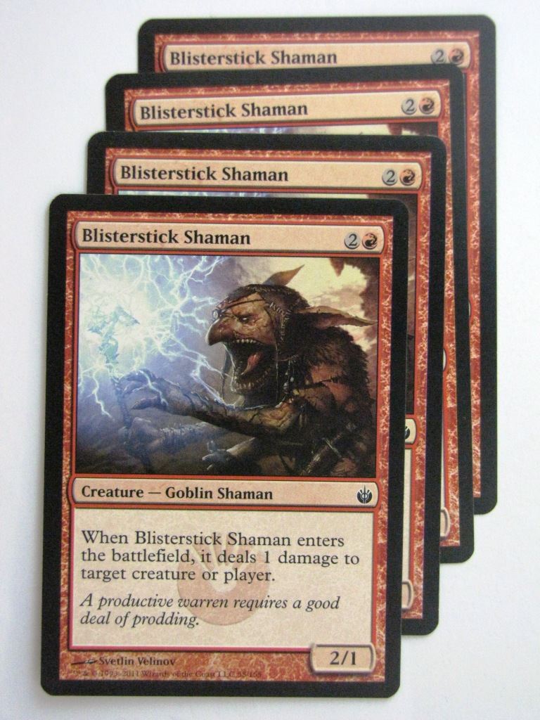 MTG Magic Cards: BLISTERSTICK SHAMAN x4 # 23D75