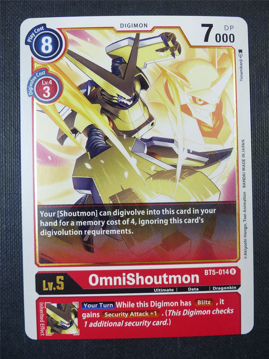 OmniShoutmon BT5-014 R - Digimon Card #218