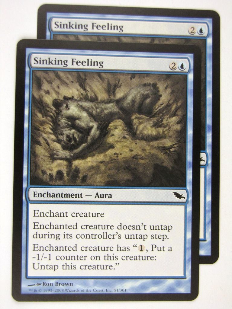 MTG Magic: the Gathering Cards: SINKING FEELING x2: SHM