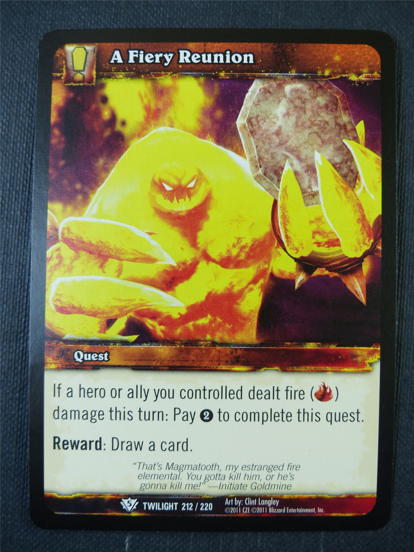 A Fiery Reunion 212/220 - WoW Card #17V
