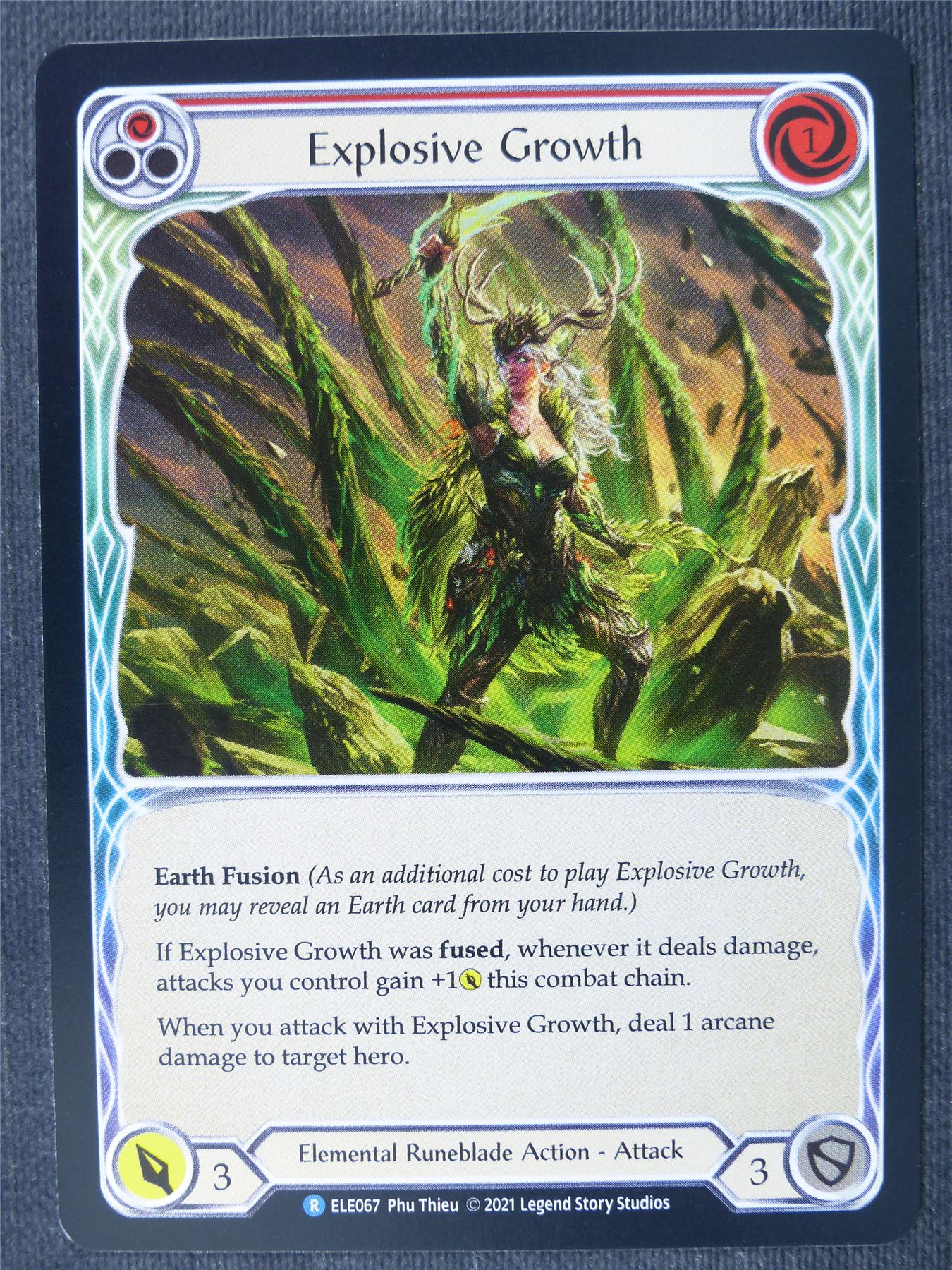 Explosive Growth R Foil Red - 1st Ed Tales of Aria - Flesh and Blood