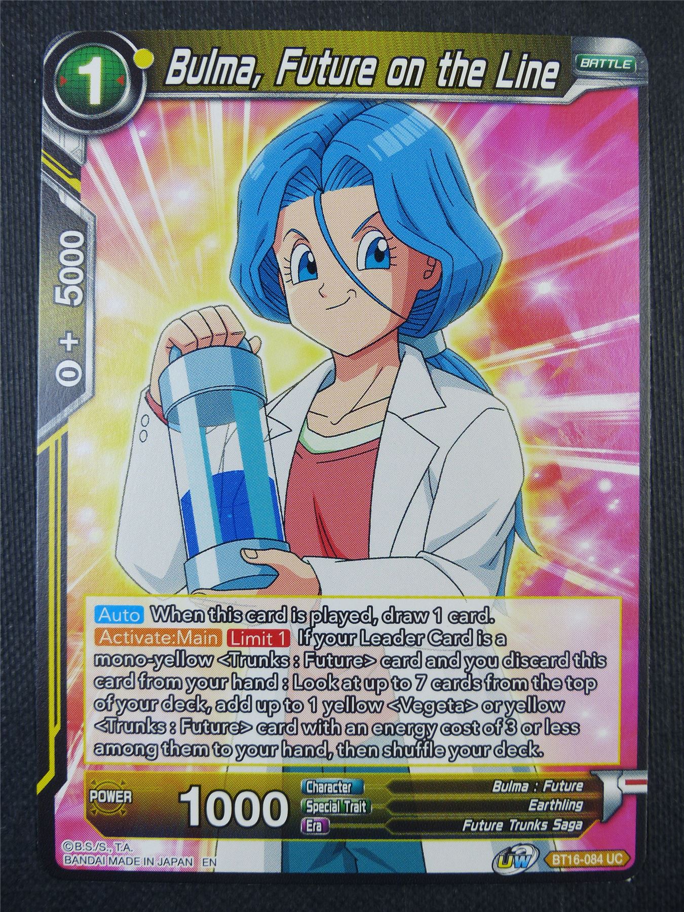 Bulma Future on the Line - Dragon Ball Super Card #7YX