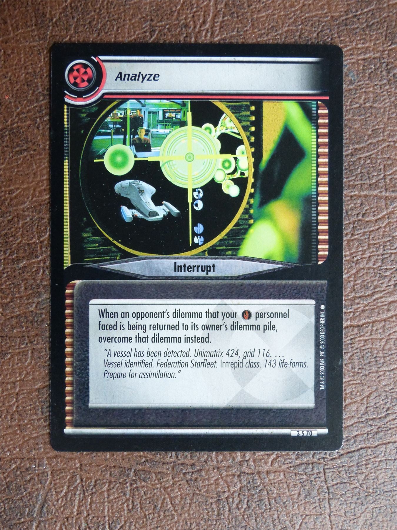 Analyze - Star Trek CCG TCG Card #WF