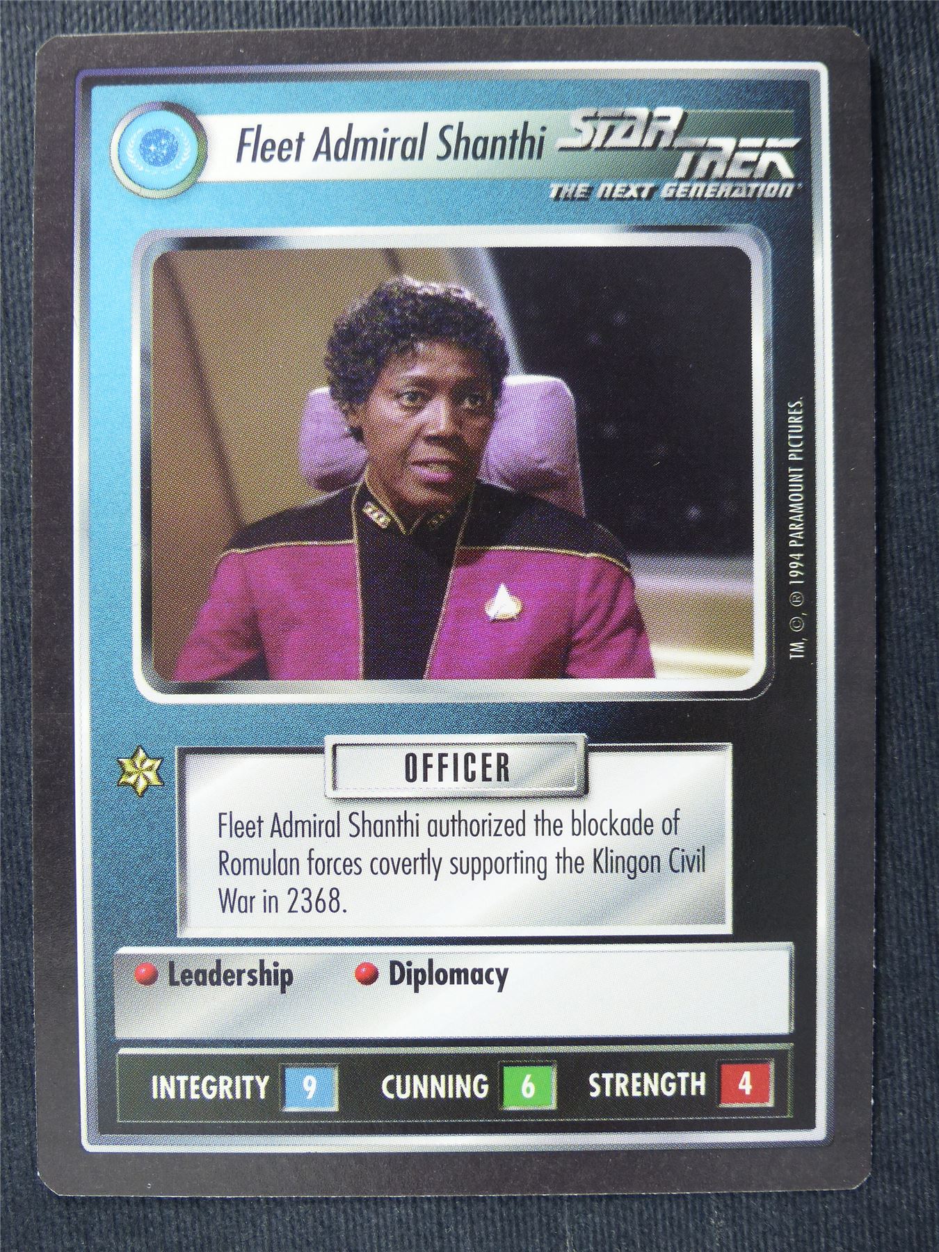 Fleet Admiral Shanthi - Star Trek Cards #144