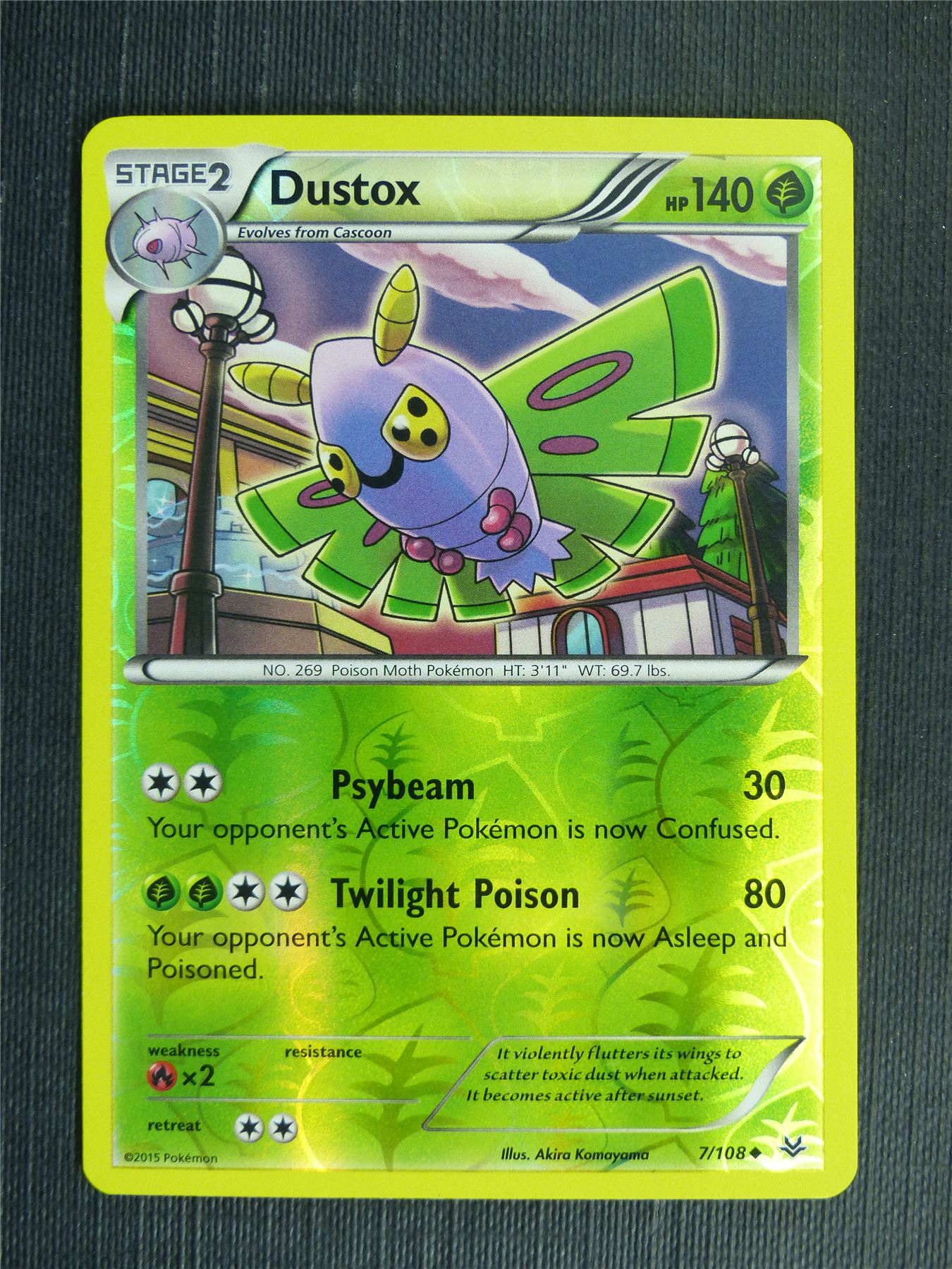 Dustox 7/108 Reverse Holo - Pokemon Cards #1U9 Dustox 7/108 Reverse Holo - Pokemon Cards #1U9