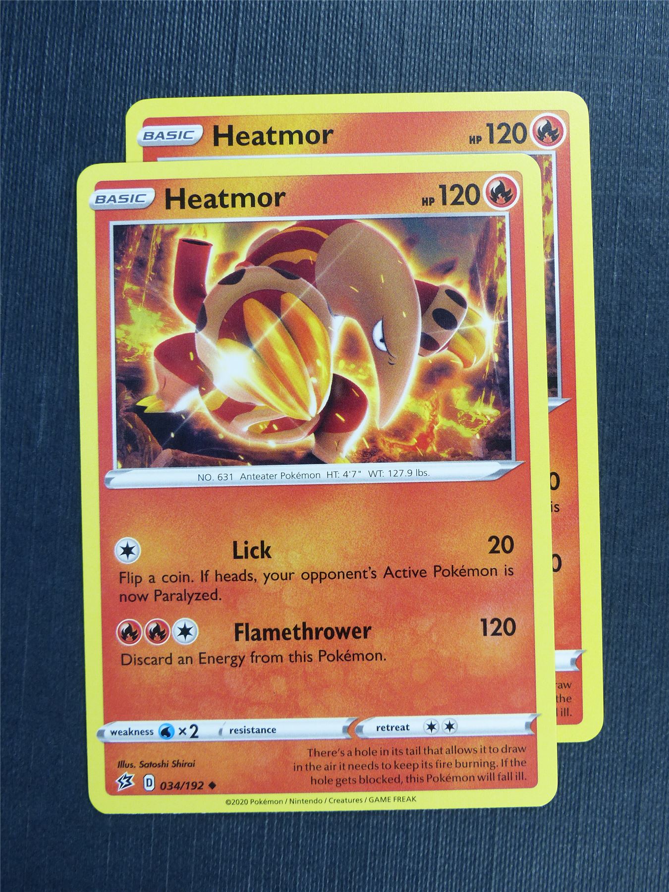 Heatmor 034/192 x2 - RCL - Pokemon Card #3L3 Archeron Heatmor 034/192 x2 - RCL - Pokemon Card #3L3 Archeron
