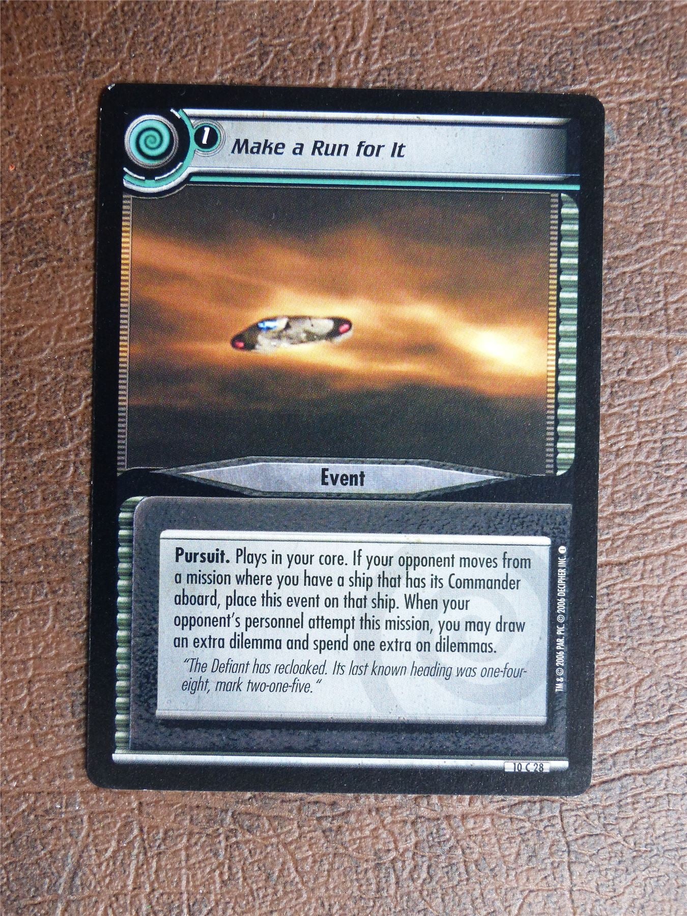 Make a Run For It - Star Trek CCG TCG Card #X7