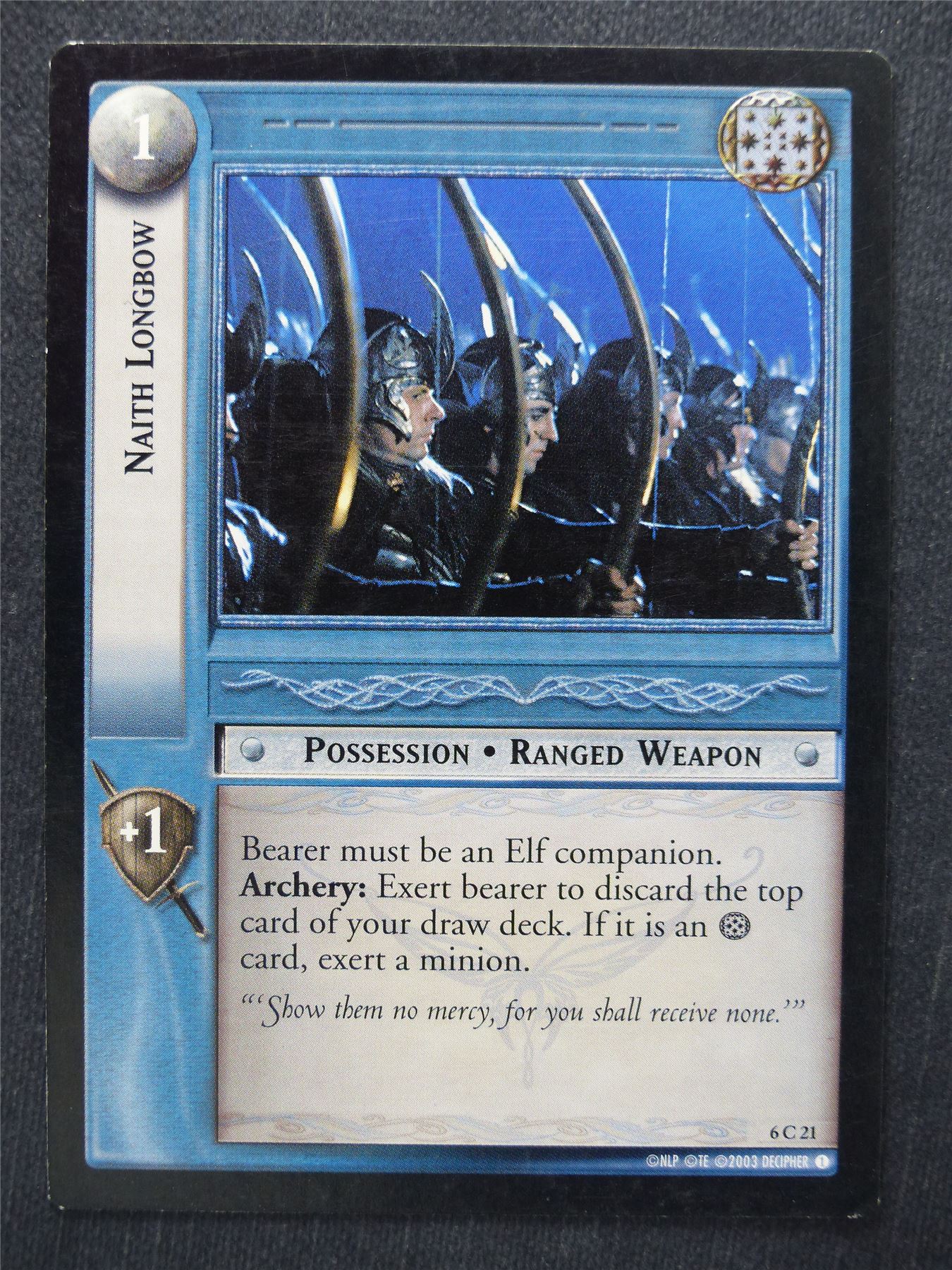 Naith Longbow 6 C 21 - LotR Cards #U5