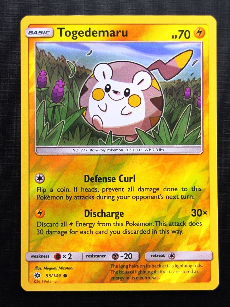 Pokemon Cards: TOGEDEMARU 53/149 REVERSE HOLO # 25A58 Pokemon Cards: TOGEDEMARU 53/149 REVERSE HOLO # 25A58