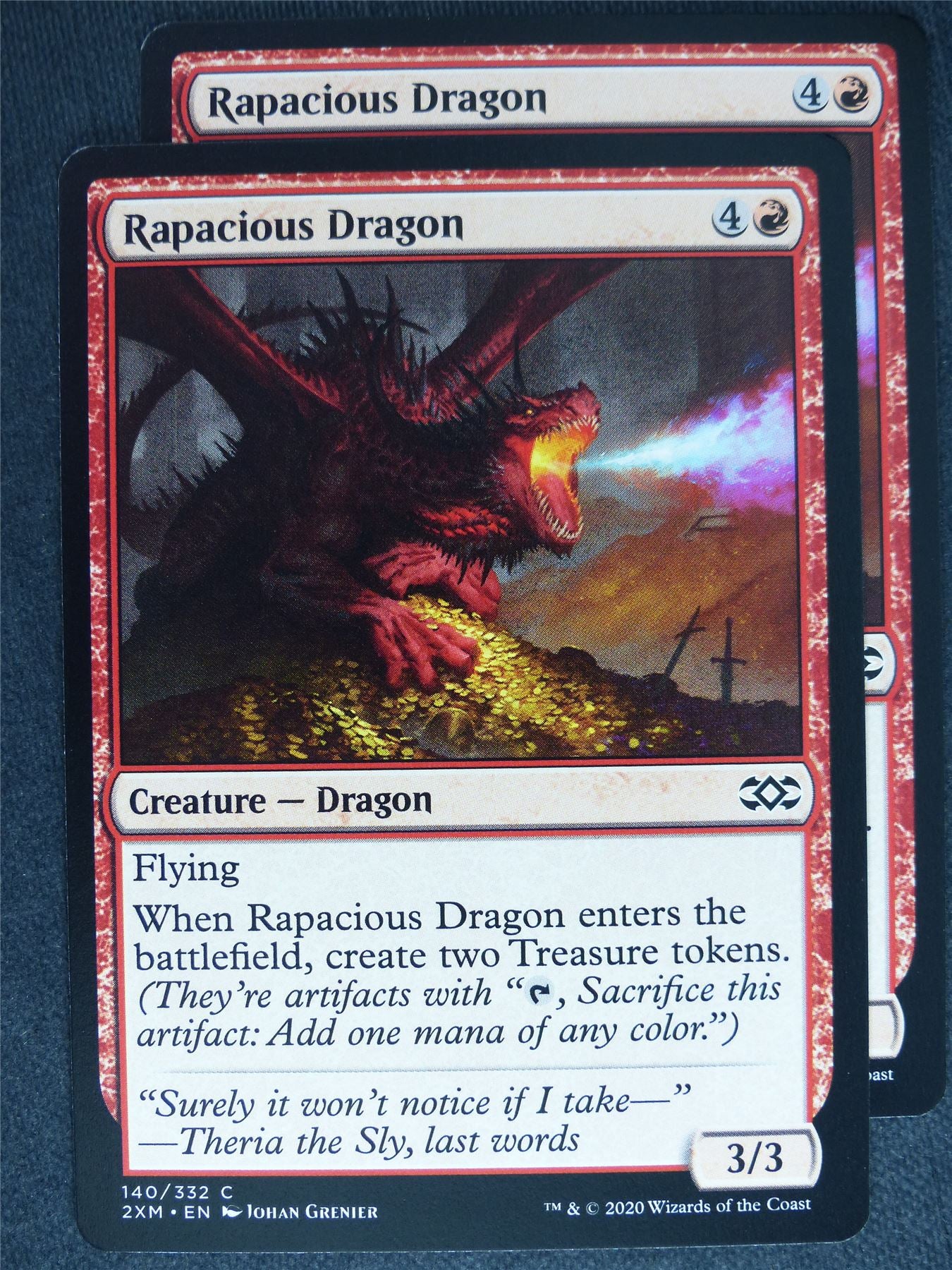 Rapacious Dragon x2 - Double Masters - Mtg Magic Cards #7R