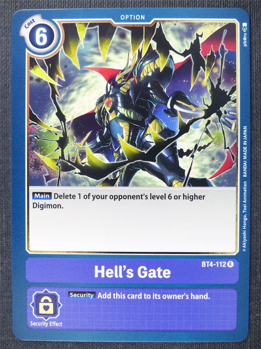 Hell's Gate BT4-112 R - Digimon Cards #2WB