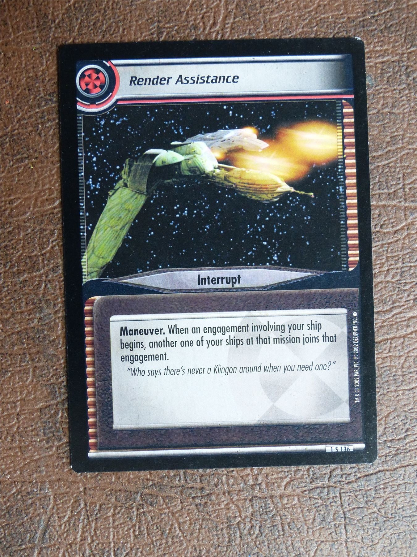 Render Assistance - Star Trek CCG TCG Card #VV