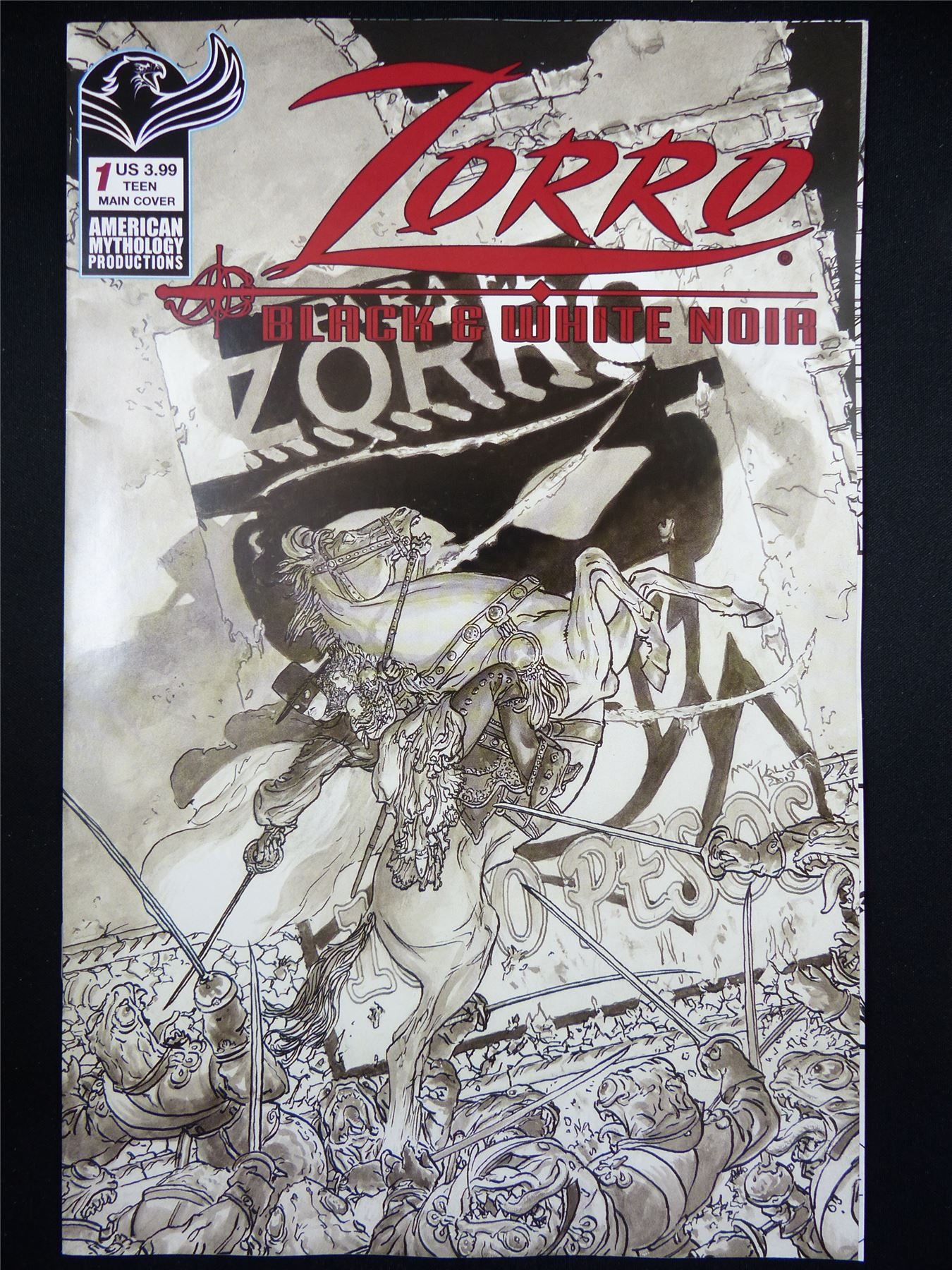 ZORRO: Black & White Noir #1 - Jan 2023 Mythology Comic #1T3