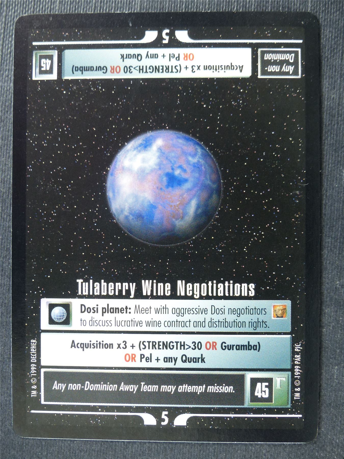 Tulaberry Wine Negotiations - Star Trek Card #4VB