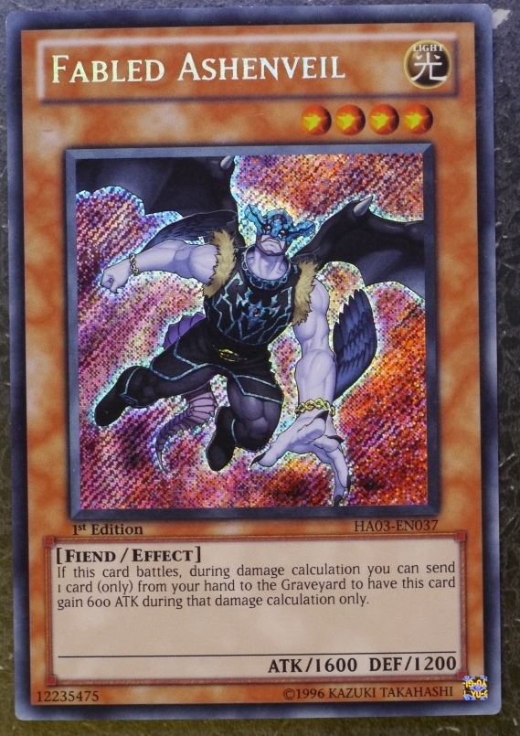 Yugioh Cards: FABLED ASHENVEIL HA03 SECRET RARE # 2J99