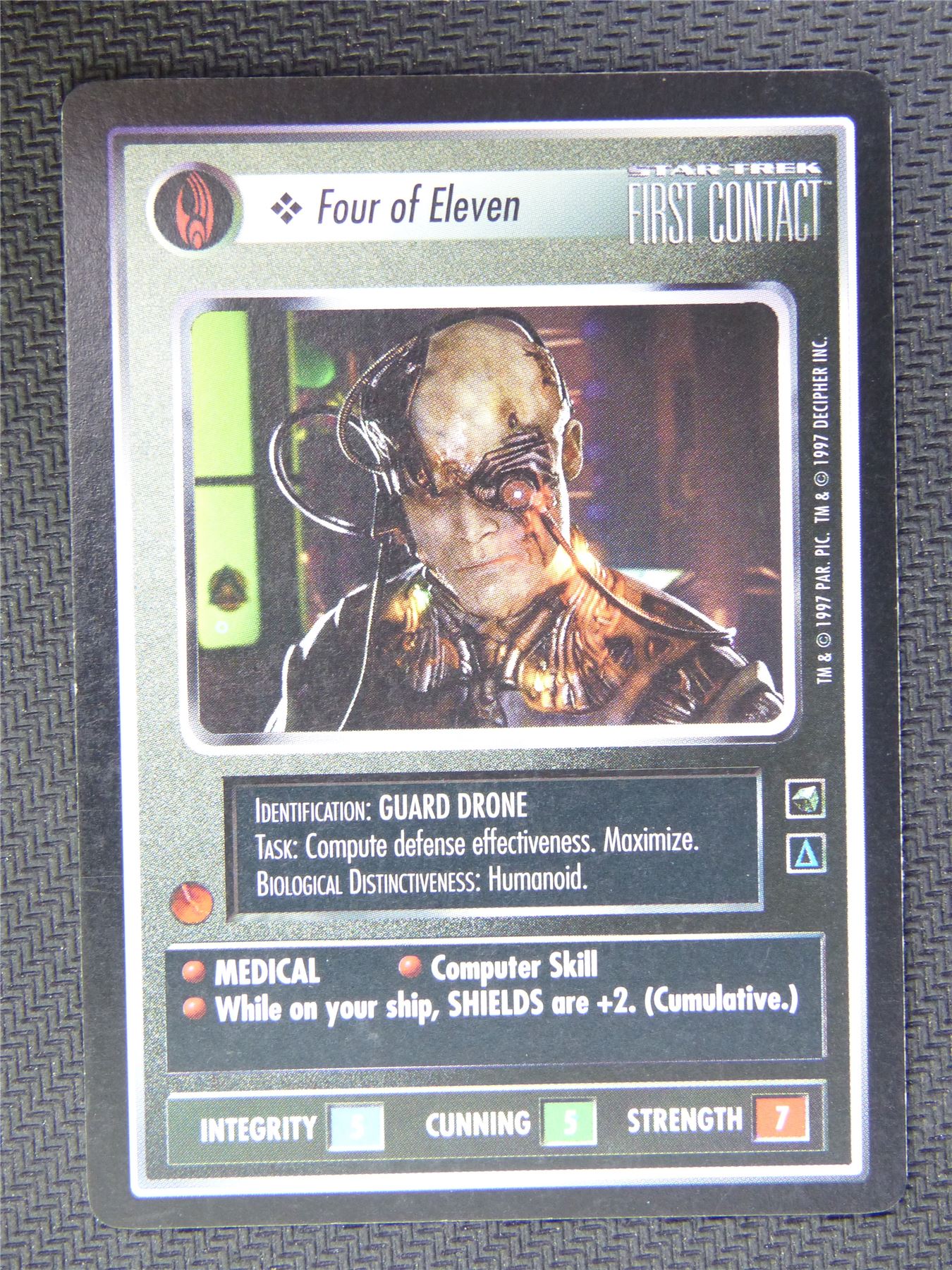 Four of Eleven Black Border - Star Trek CCG First Contact #4ZF
