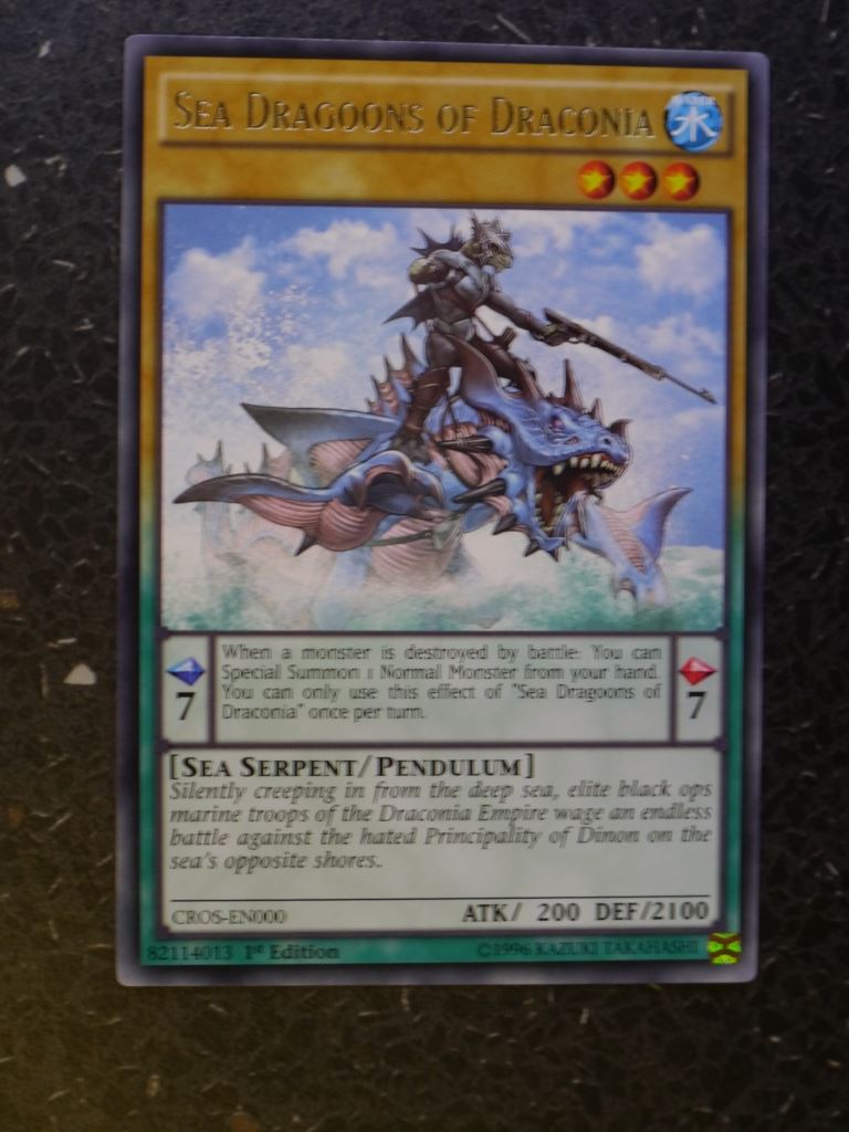 Yugioh Cards: SEA DRAGOONS OF DRACONIA CROS RARE # 3H8