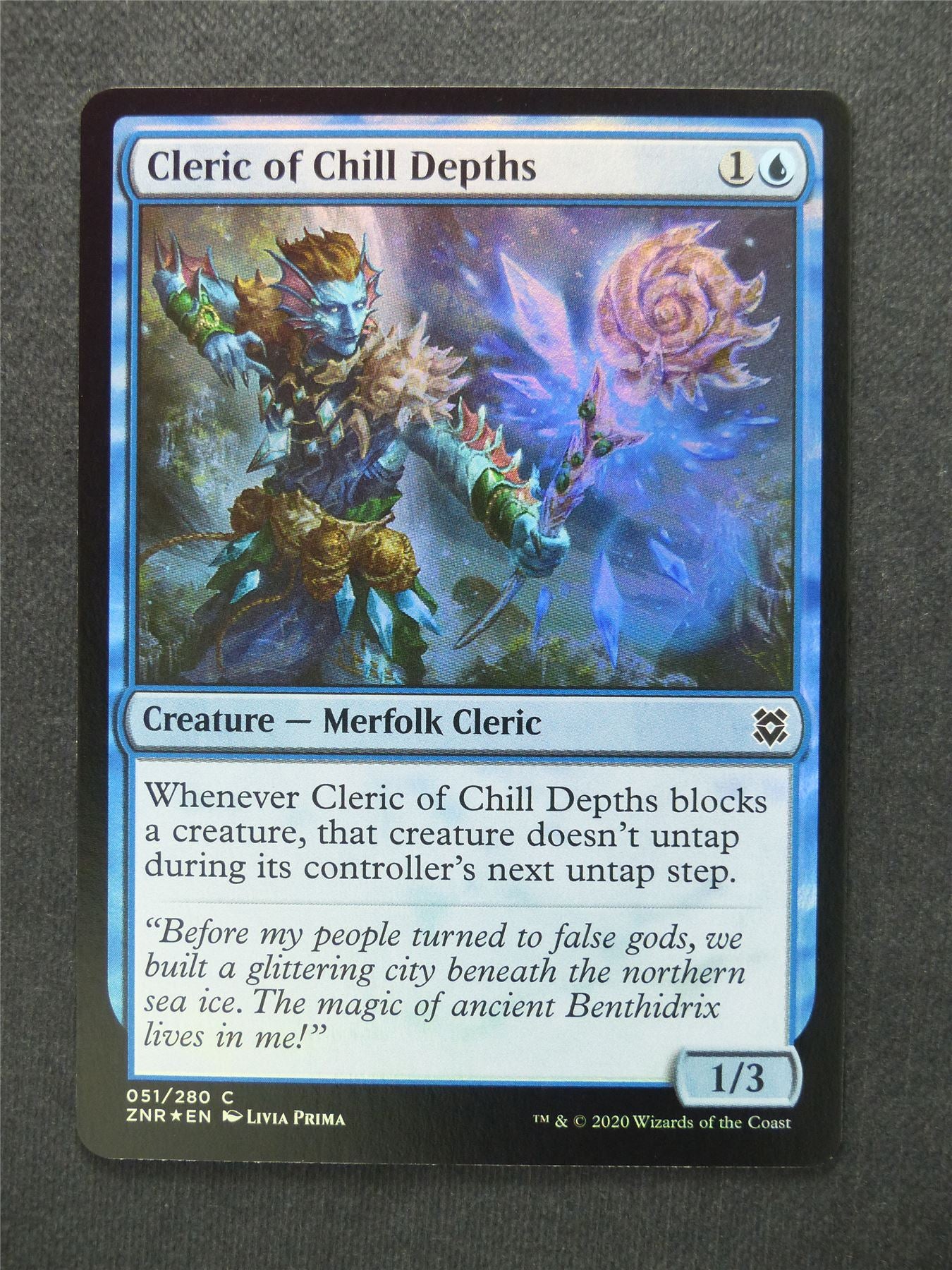 Cleric of Chill Depths Foil - Mtg Magic Cards #LX