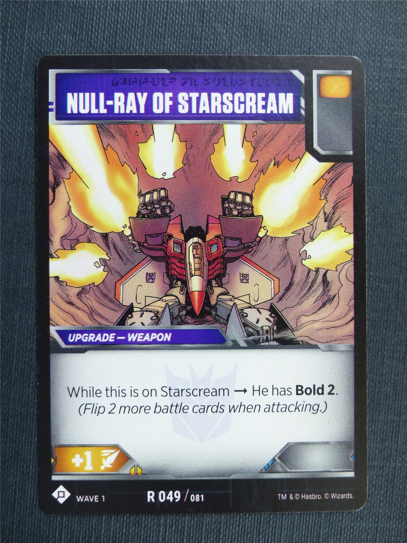 Null-Ray of Starscream R 049/081 - Transformers Cards #24M