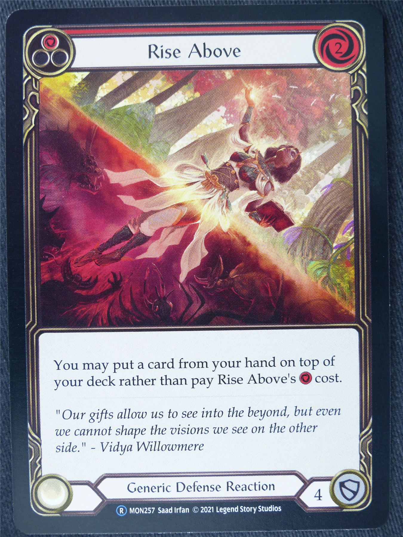 Rise Above Red - Monarch Unlimited - Flesh and Blood Cards #HD