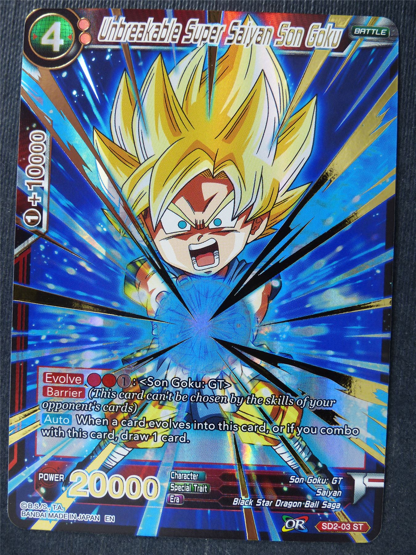 Unbreakable Super Saiyan Son Goku Foil - Mythic Booster - Dragon Ball Super Card #42O