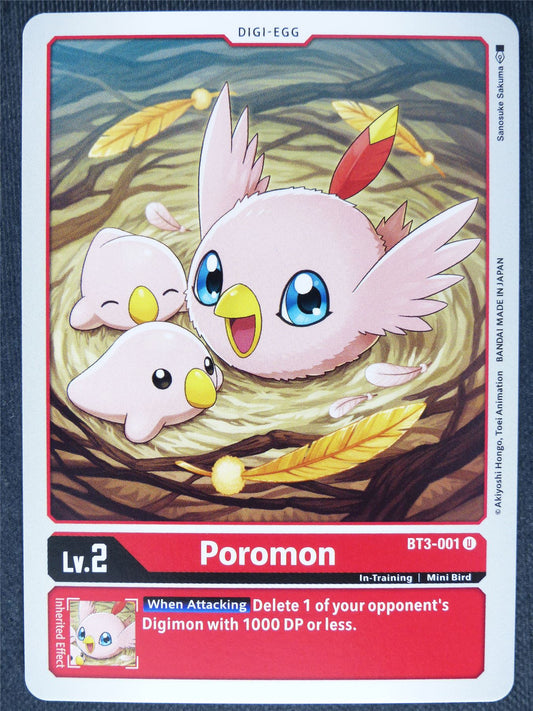 Poromon BT3-001 U - Digimon Cards #QH