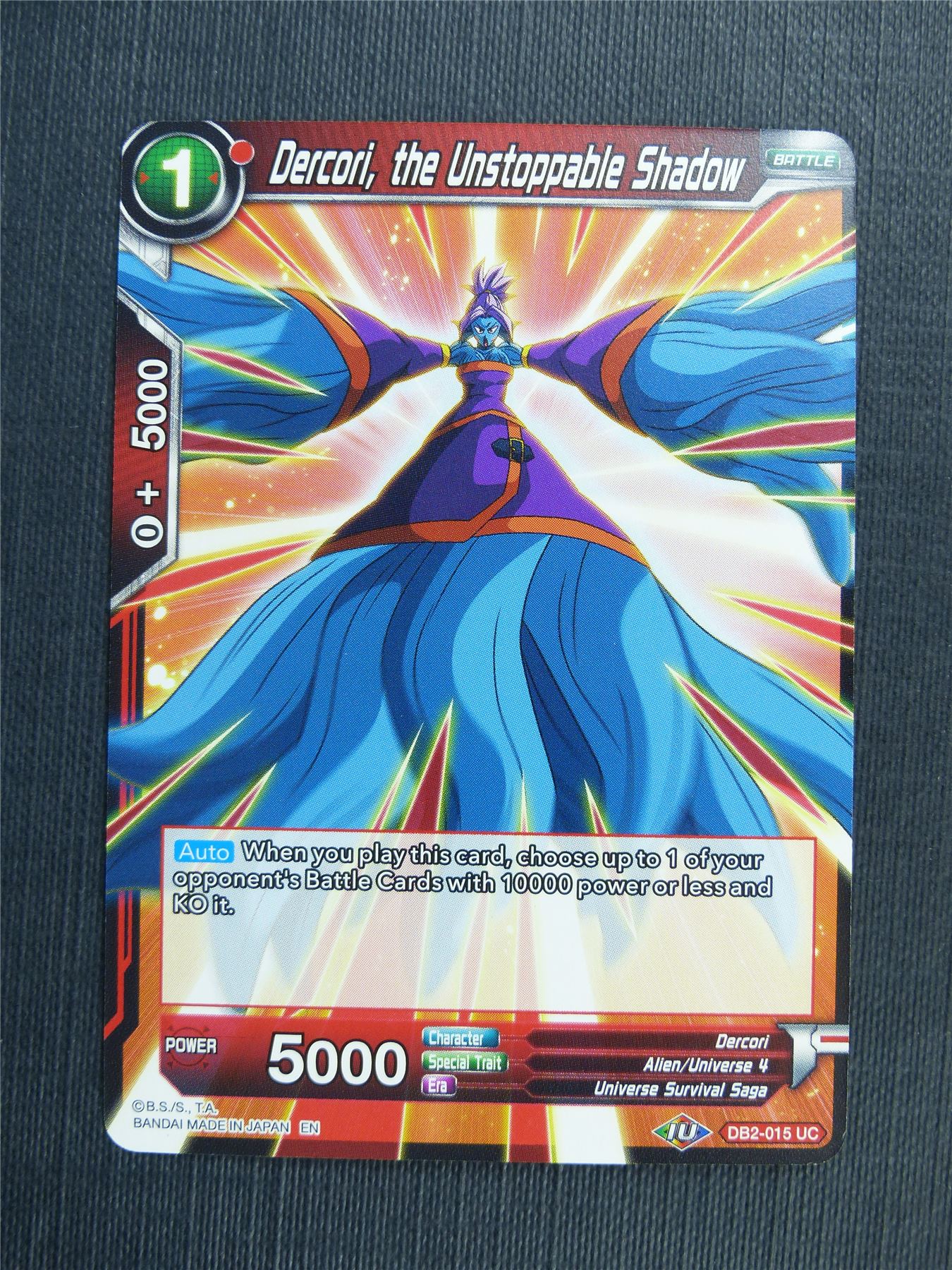 Dercori the Unstoppable Shadow - DB2 Dragon Ball Super Card