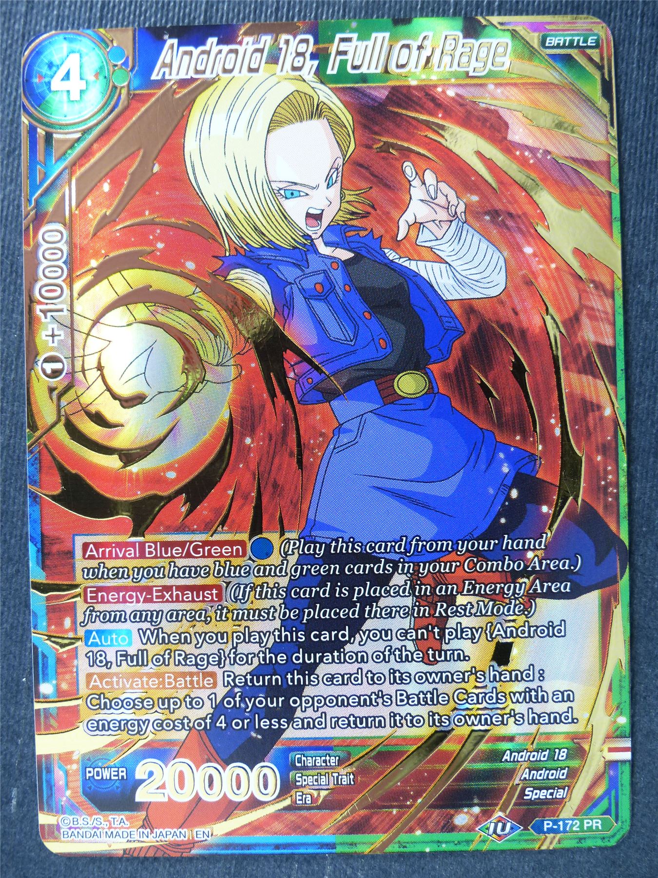 Android 18 Full of Rage Foil - Mythic Booster - Dragon Ball Super Card #438