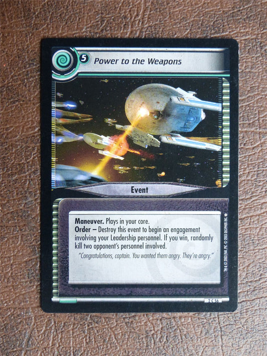 Power to the Weapons - Star Trek CCG TCG Card #XY