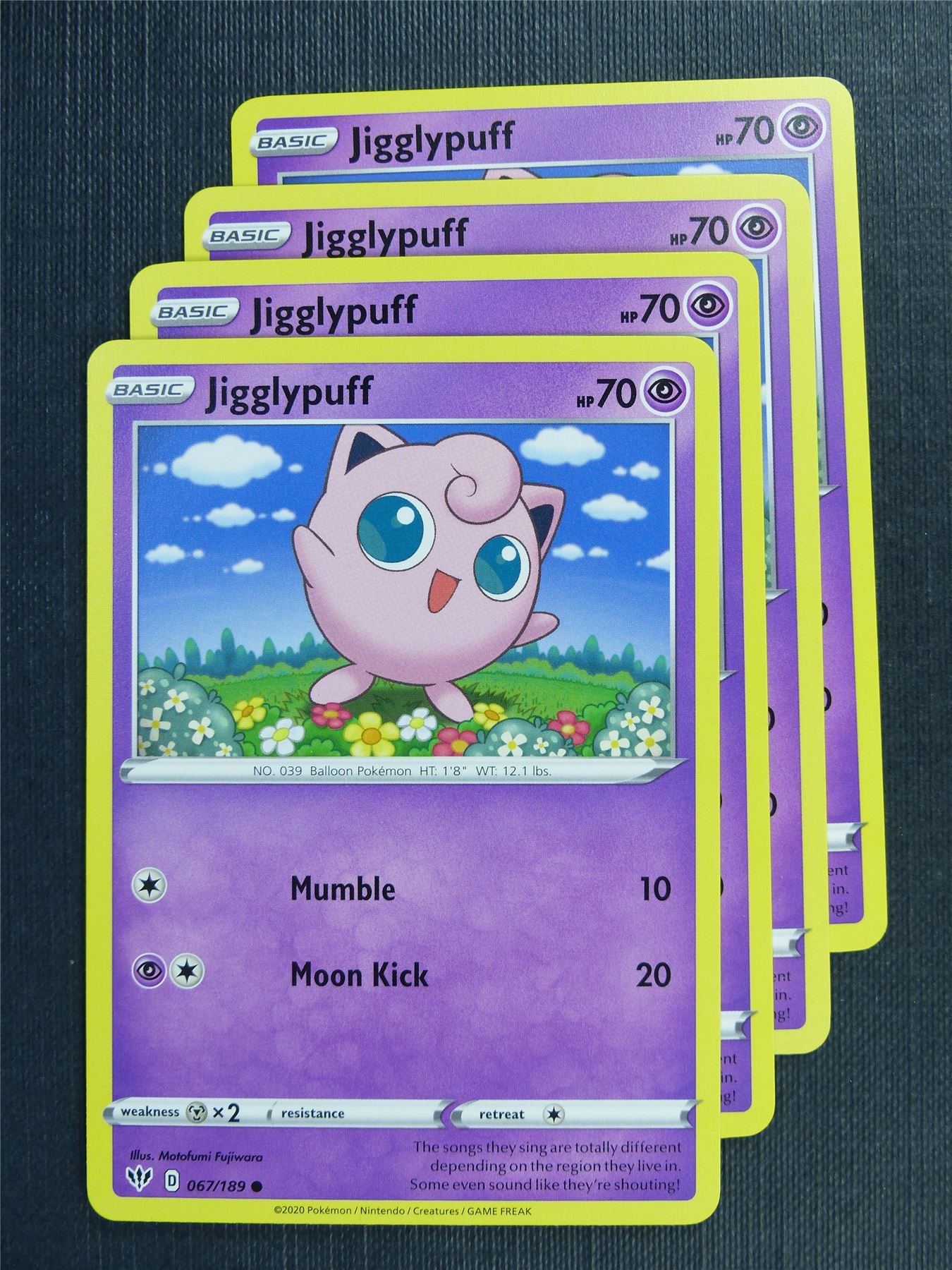 Jigglypuff 067/189 x4 - DAA - Pokemon Card #3EU Archeron Jigglypuff 067/189 x4 - DAA - Pokemon Card #3EU Archeron