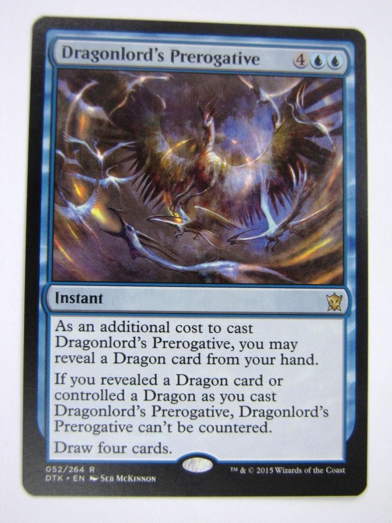 MTG Magic Played Cards: DRAGONLORD'S PREROGATIVE # 7B18