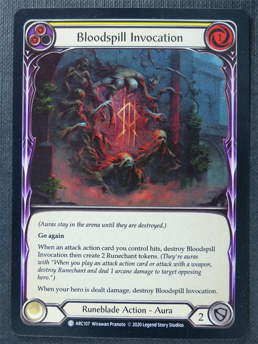 Bloodspill Invocation - Yellow ARC107 C Foil - Flesh & Blood Card #3N9