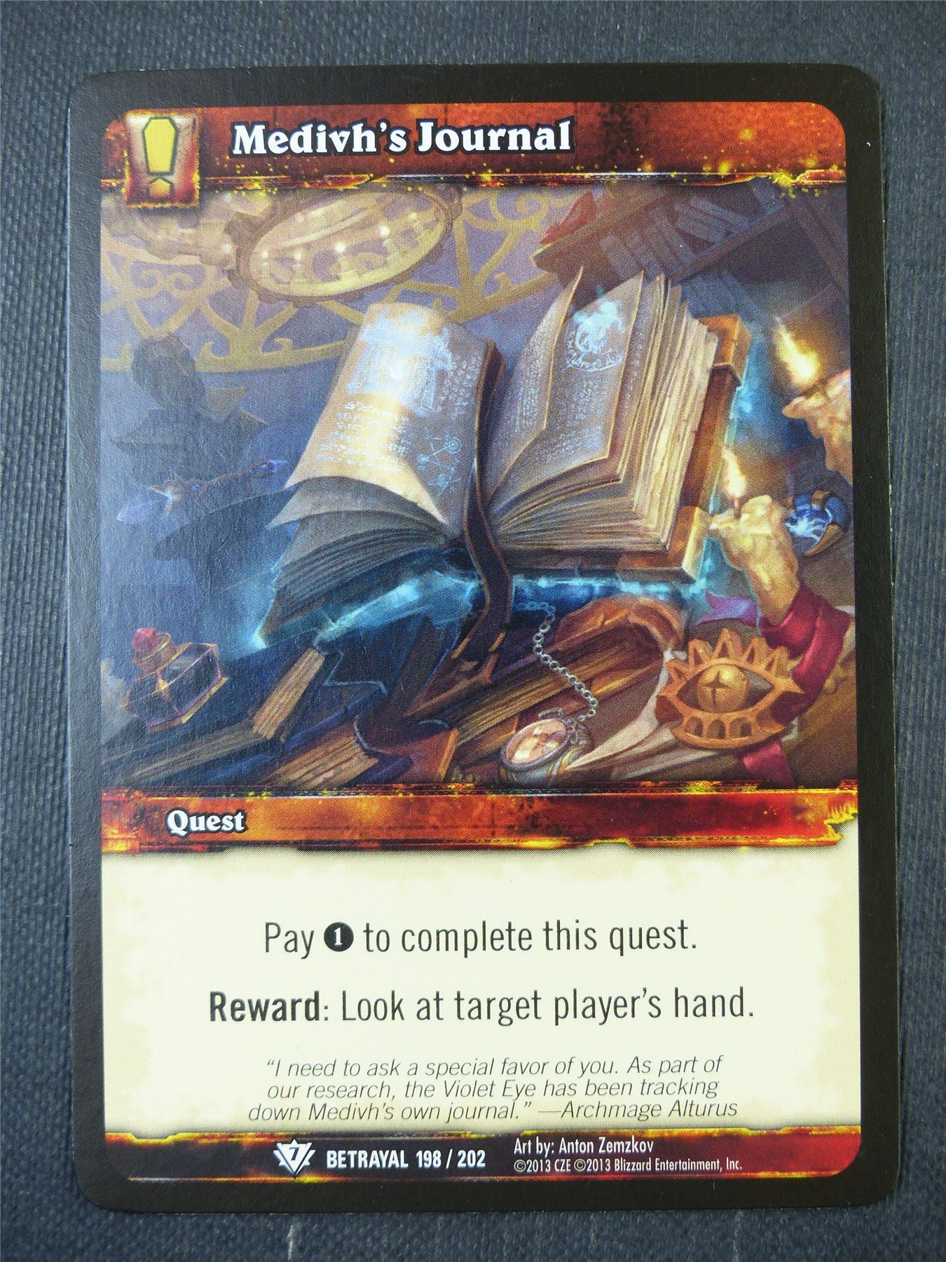 Medivh's Journal 198/202 - WoW Card #17Q