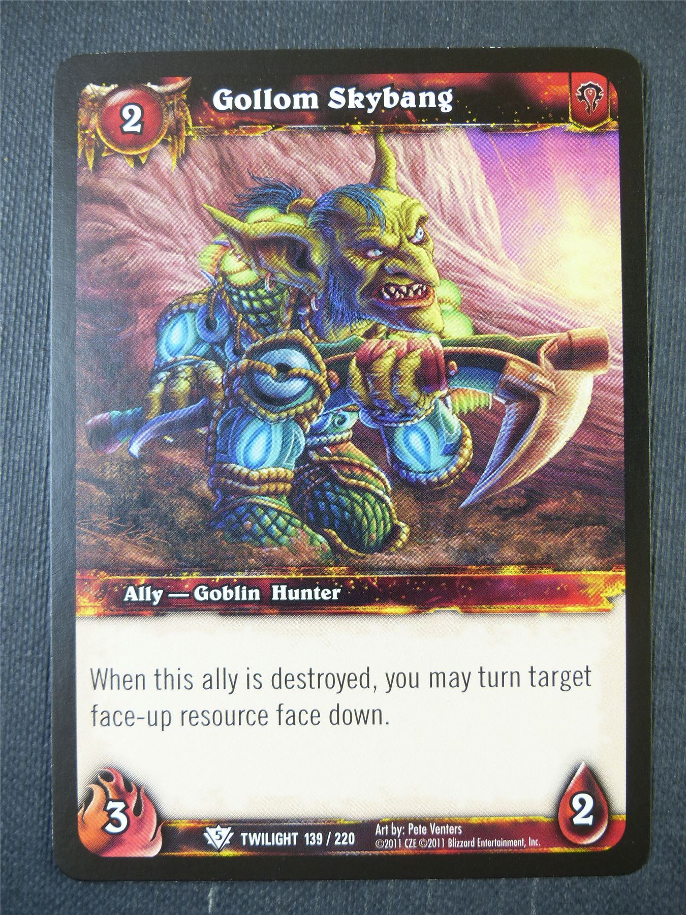 Gollom Skybang 139/220 - WoW Card #17B