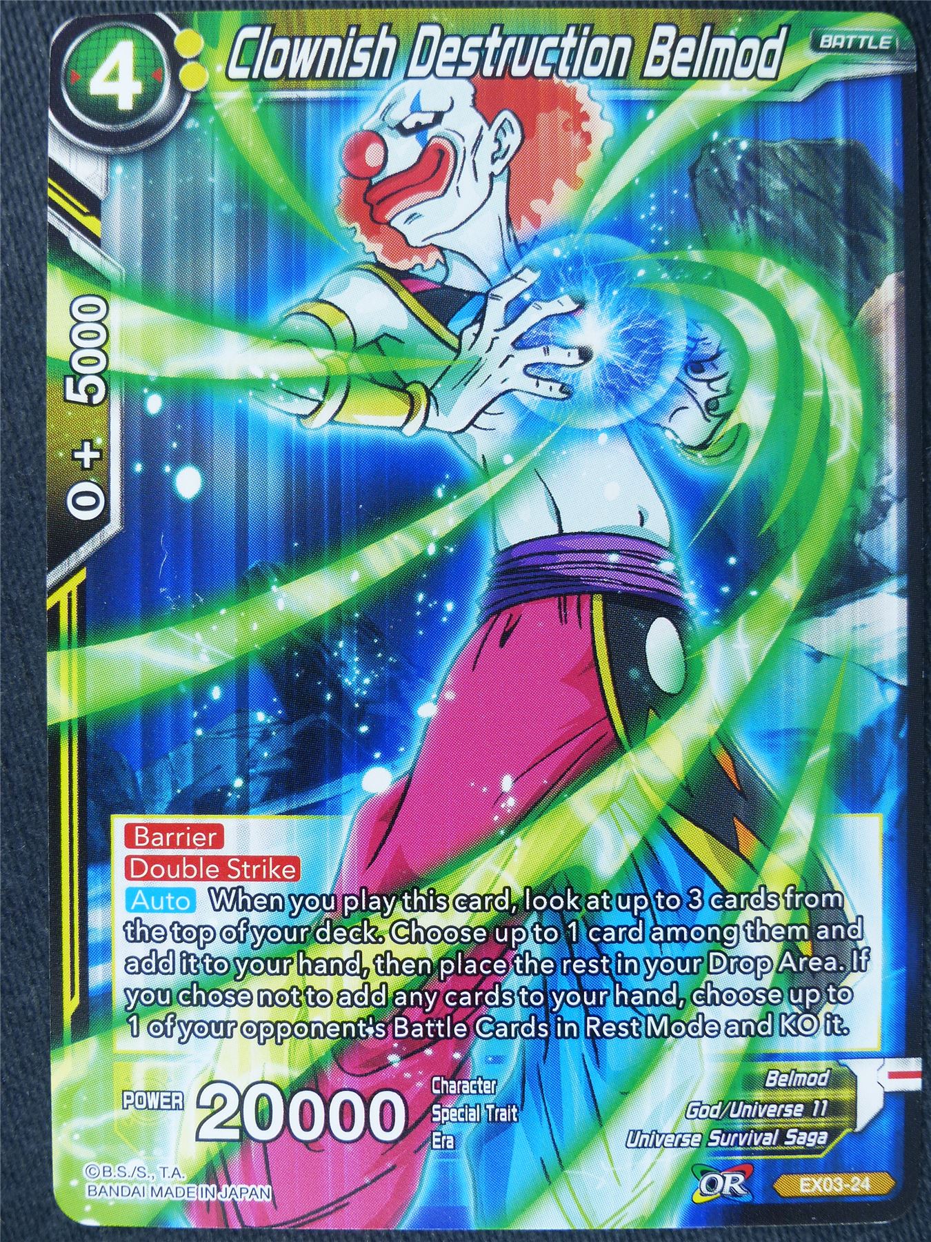 Clownish Destruction Belmod EX03 played - Dragon Ball Super Cards #KJ