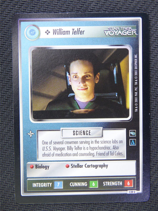 William Telfer Black Border - Star Trek CCG Voyager #4YE