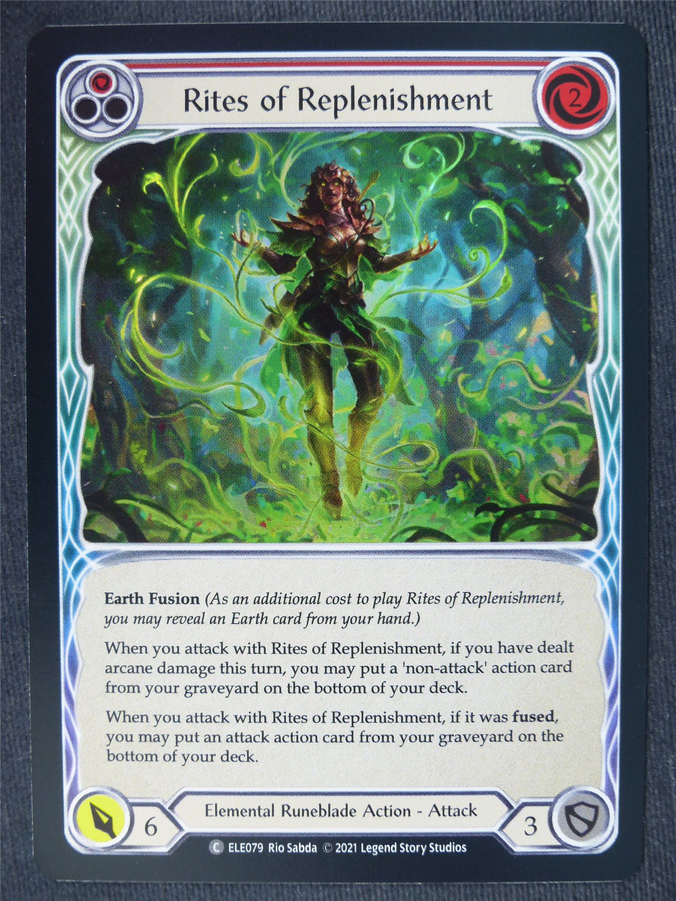 Rites of Replenishment C Foil Red - 1st Ed Tales of Aria - Flesh and Blood