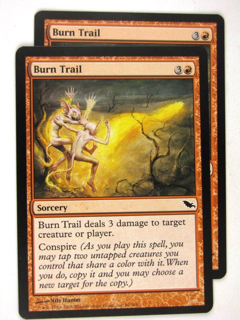 MTG Magic: the Gathering Cards: BURN TRAIL x2: SHM