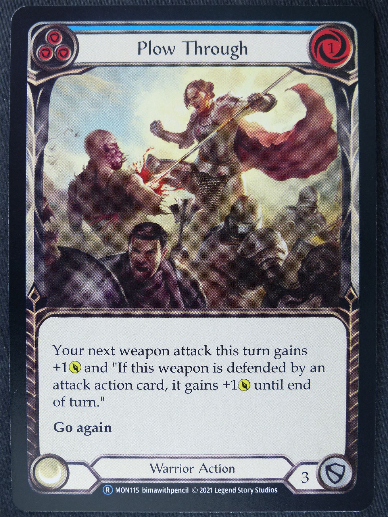 Plow Through Blue - Monarch Unlimited - Flesh and Blood Cards #GX