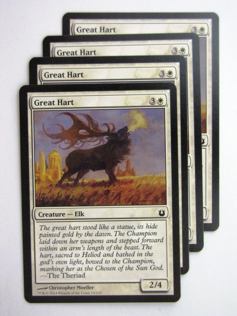 MTG Magic Cards: GREAT HART x4 Born of the Gods playset # 24C35