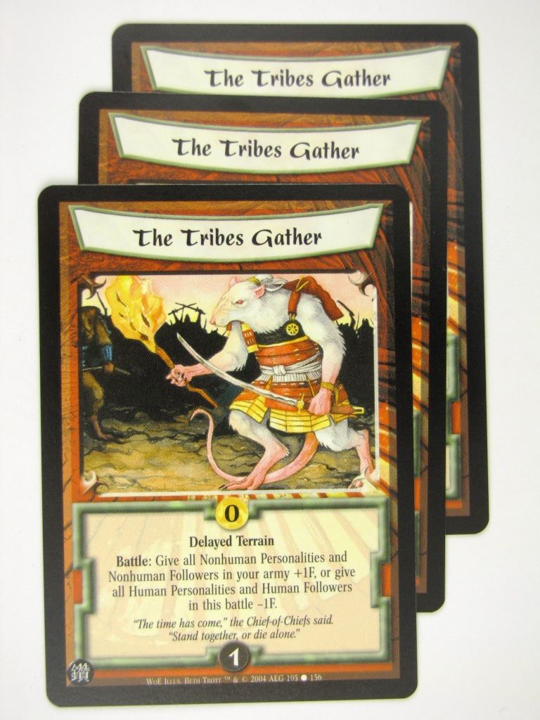 Vintage L5R Cards: THE TRIBES GATHER x3 # 16J80