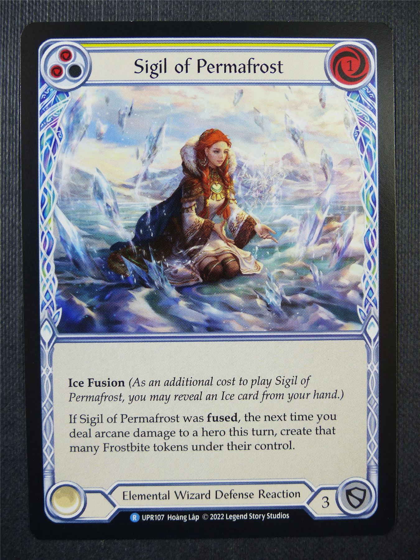 Sigil of Permafrost R UPR107 - Yellow - Flesh & Blood Card #6V1