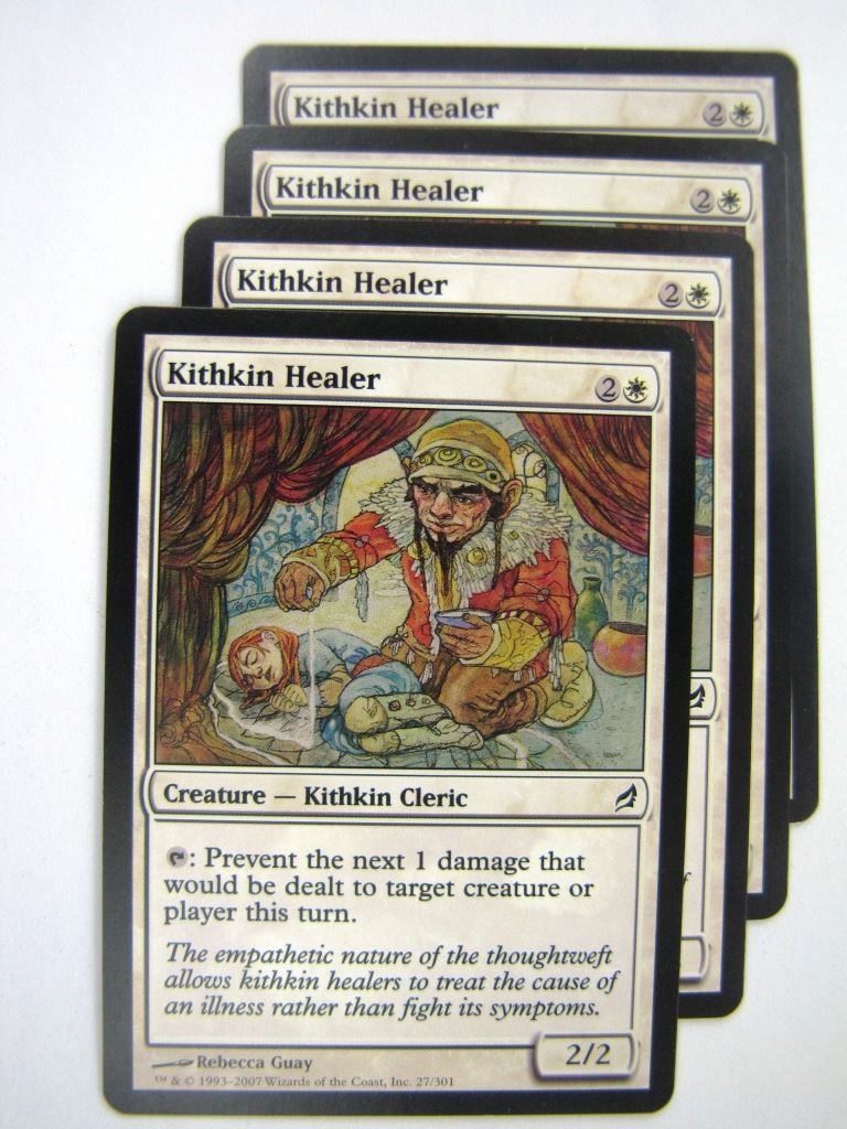 MTG Magic Played Cards: KITHKIN HEALER x4 # 7J70
