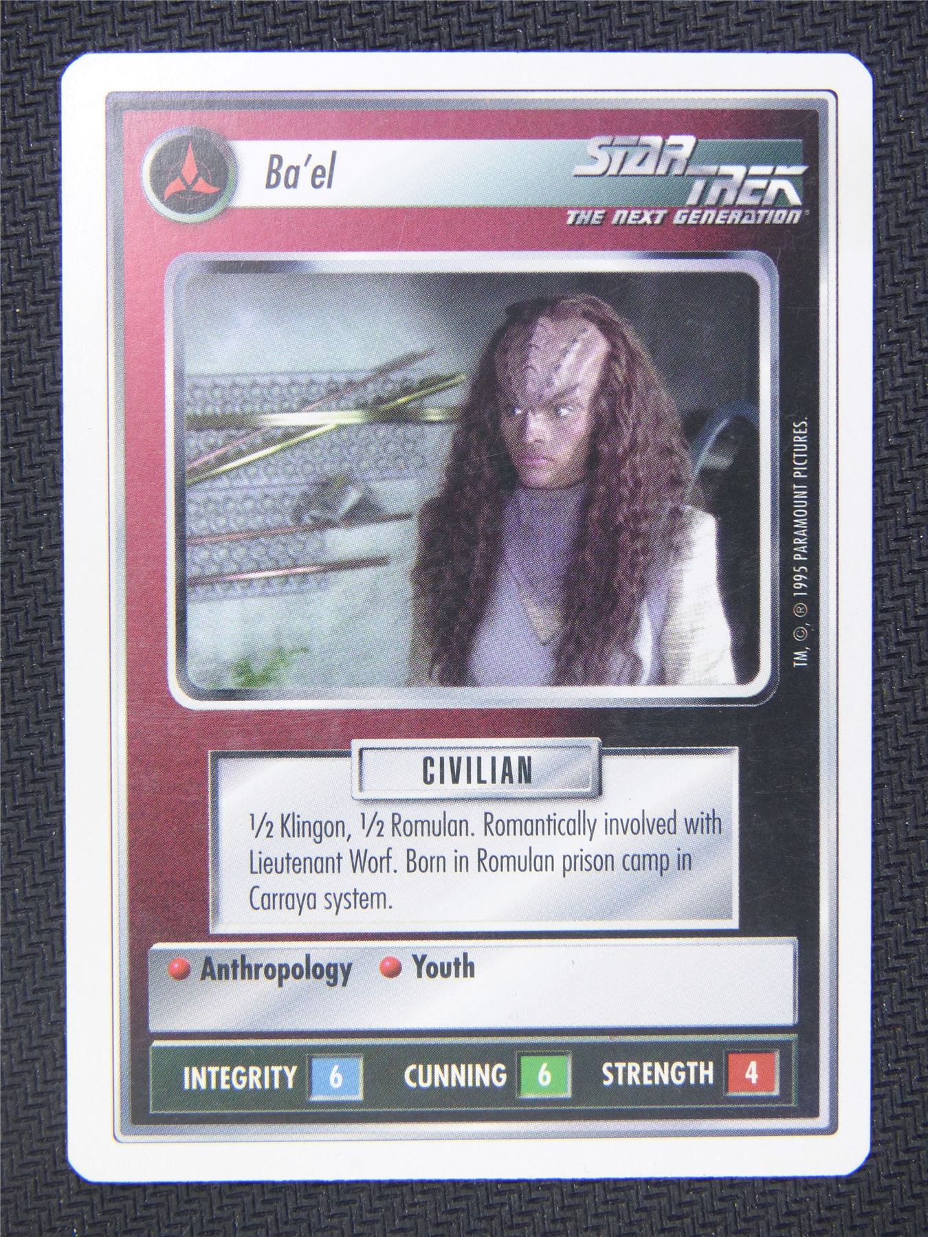 Ba el White Border - Star Trek Next Gen Card #4OM
