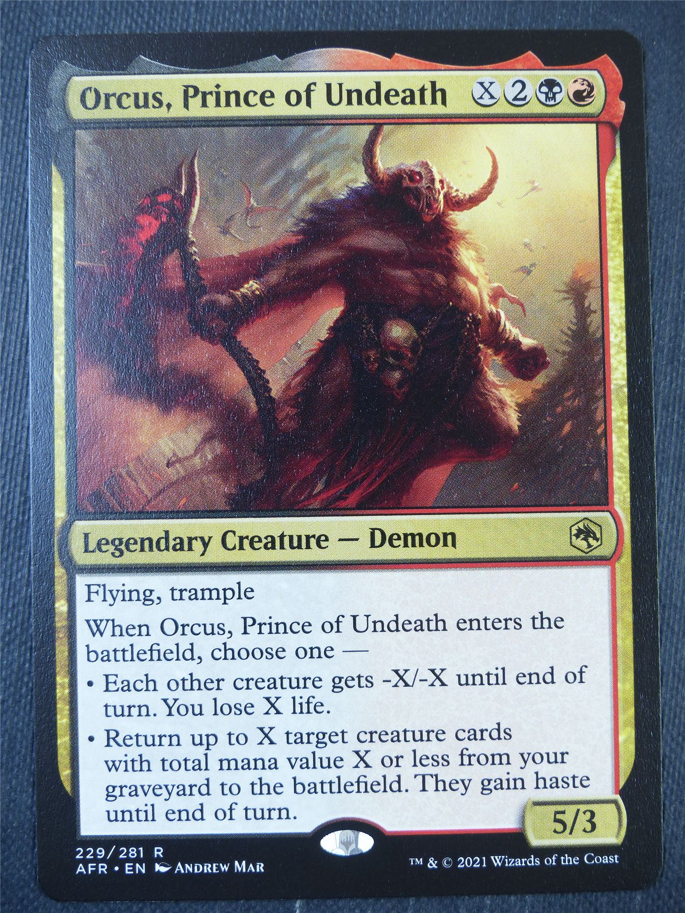 orcus mtg card Orcus Prince of Undeath